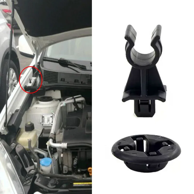 Retainer Clip Set For Nissan Qashqai Dualis J10 Navara D40 Pathfinder R51 Bonnet Hood Support Prod Rod Clamp Holder 65722EB300