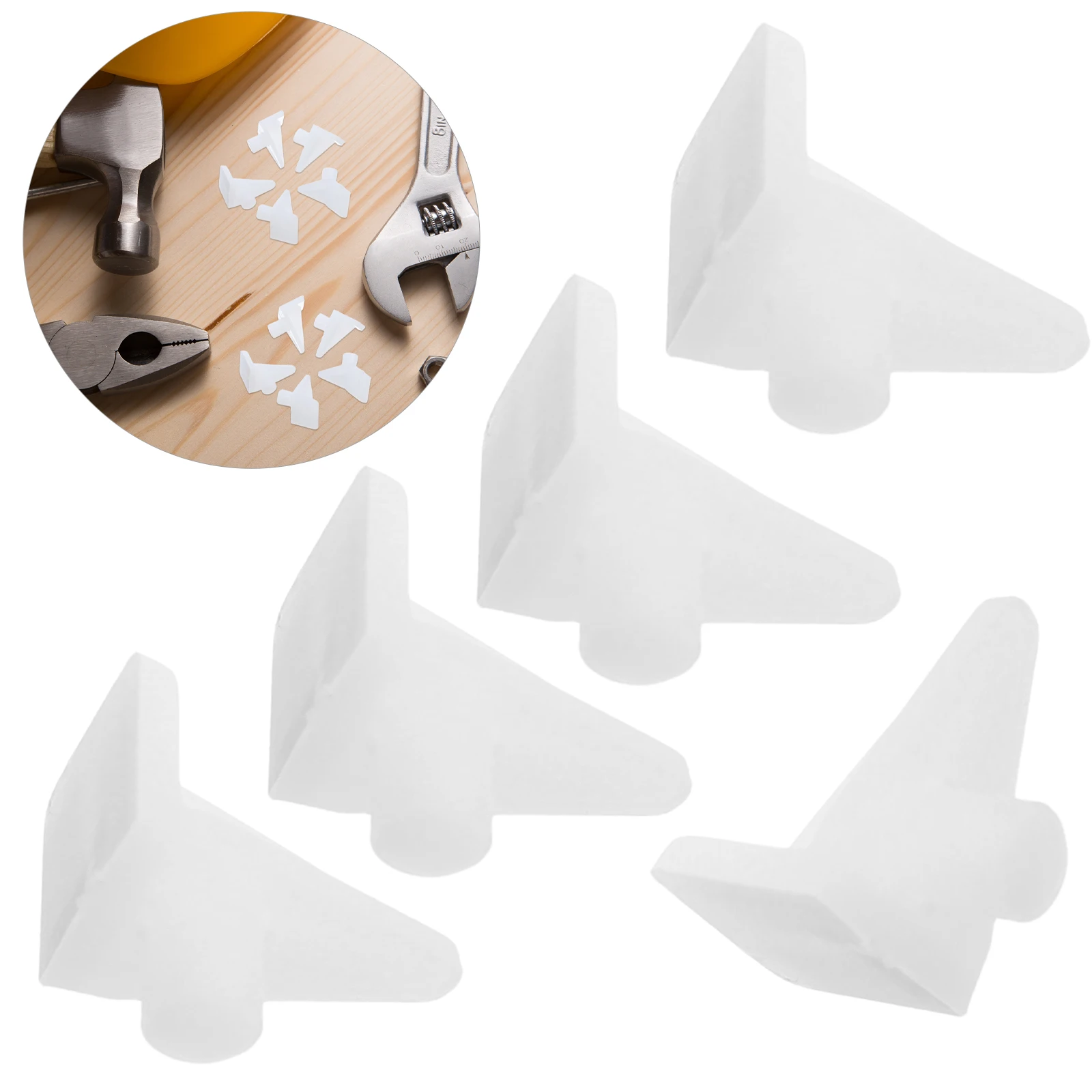 

50pcs Plastic Shelf Brackets For Cabinets Wardrobes Kitchen Furniture Support Clips Pegs Holders White Durable Adjustable