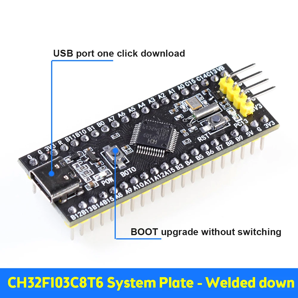 Type-C STM32F103C8T6 Core Board STM32F103C6T6 ARM STM32 Minimum System Development Board With Pin Module For Arduino