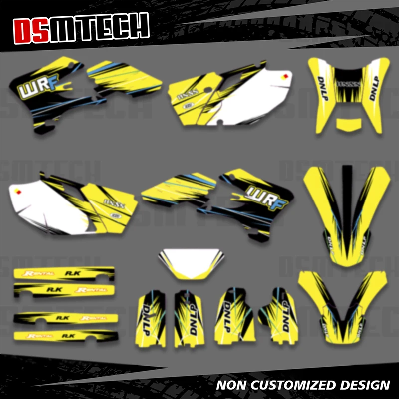 DSMTECH For Yamaha 250 450 WRF 2003-2006 Team Sticker graphics Background Decals kit For Yamaha WR250F WRF250 WR450F WRF450