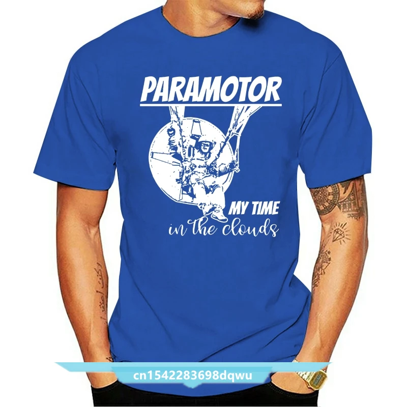 Funny Paramotor Shirt Powered Paraglider T-Shirt Gift New Spring High-Elastic Cotton New Funny Brand Clothing Customized T-shirt