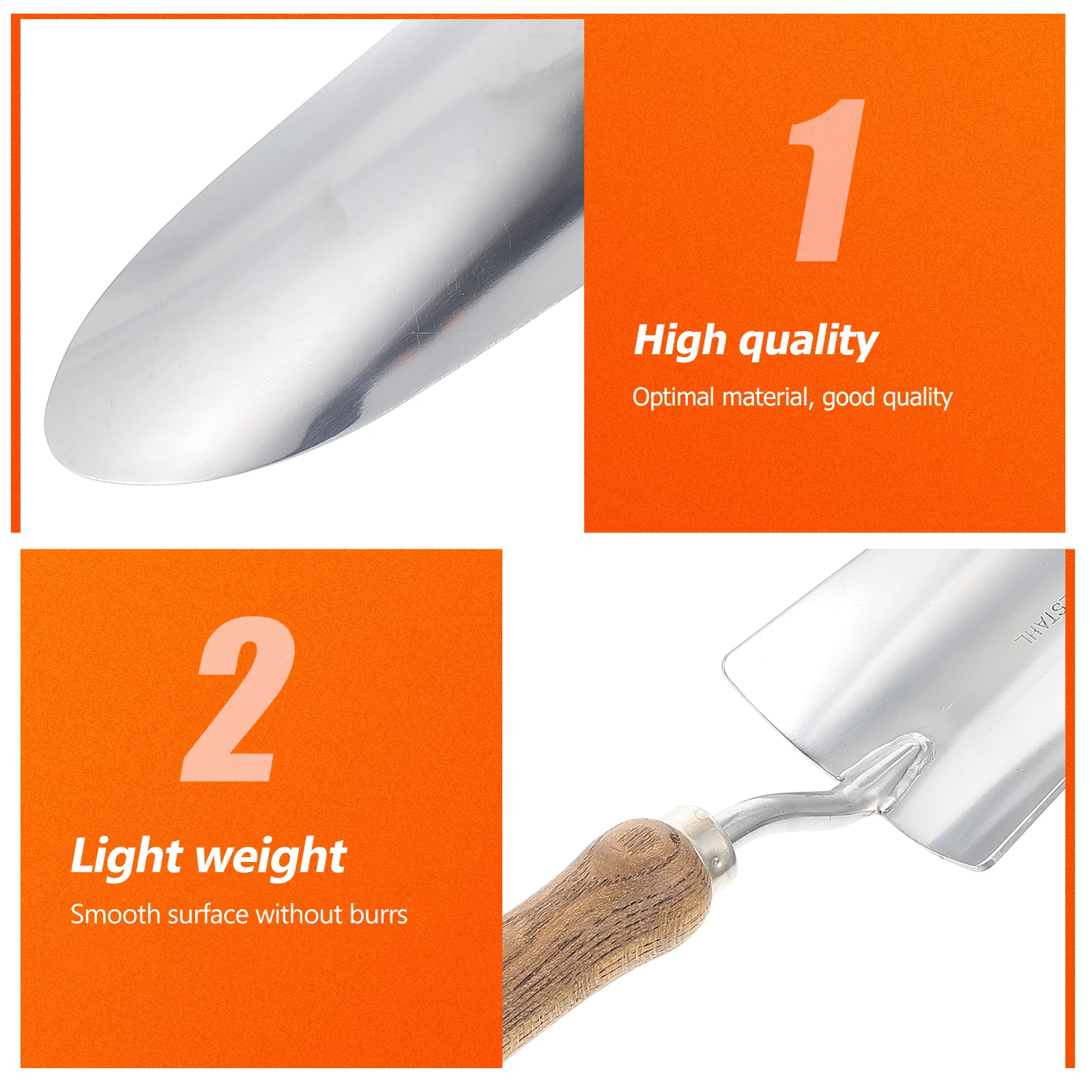 

Gardening Shovel Lightweight Handheld Spades Trowel Stainless Steel Weeding Tools Smooth Surface Digging Transplanting Projects