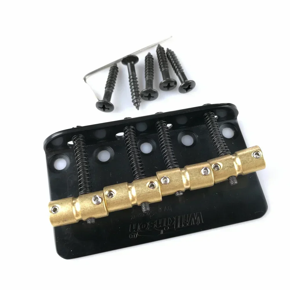 Yue Yun Music Store-Discount Hot Sale-Wilkinson WBBC Four 4 Strings Electric Bass Bridge With Brass Saddles