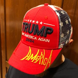 Casquette Trump 2024, chapeau camouflage de sport avec broderies