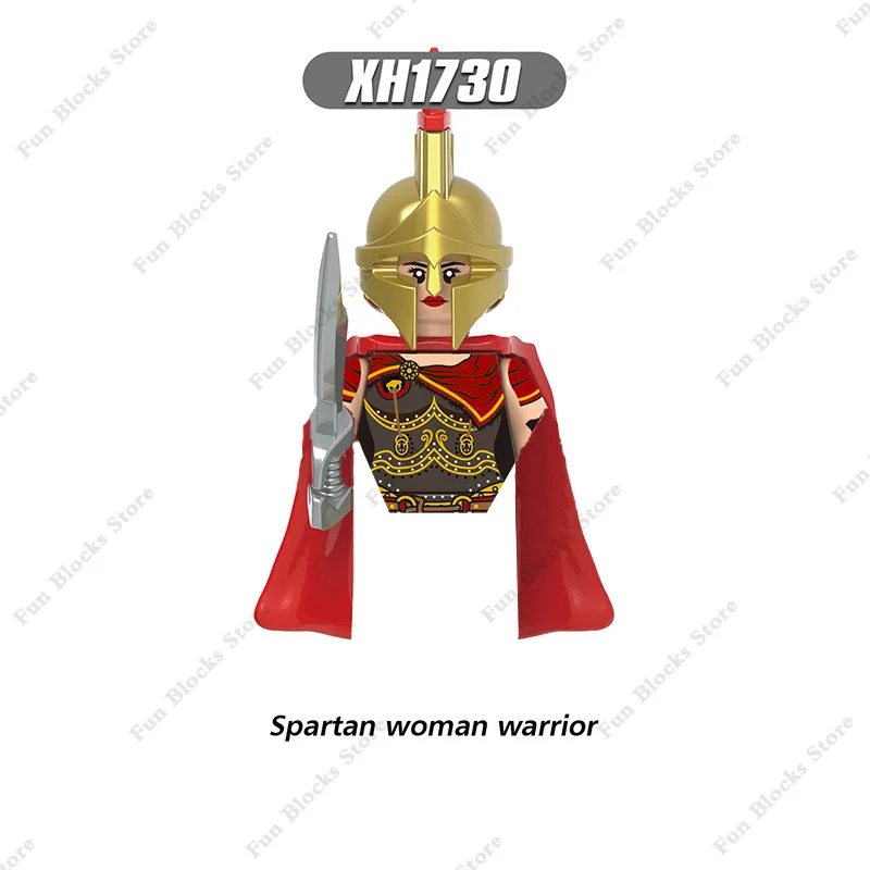 Middle Ancient Rome Medieval Knights Templar Crusade Spartan Warriors Infantry Cavalry Figures Building Blocks Bricks Kids Toys