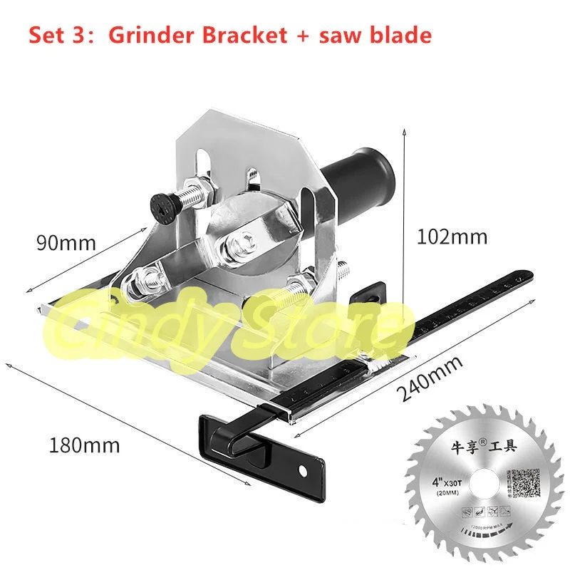Multifunction ângulo moedor suporte de corte de ângulo com placa base ajustável capa para 100mm ângulo moedor