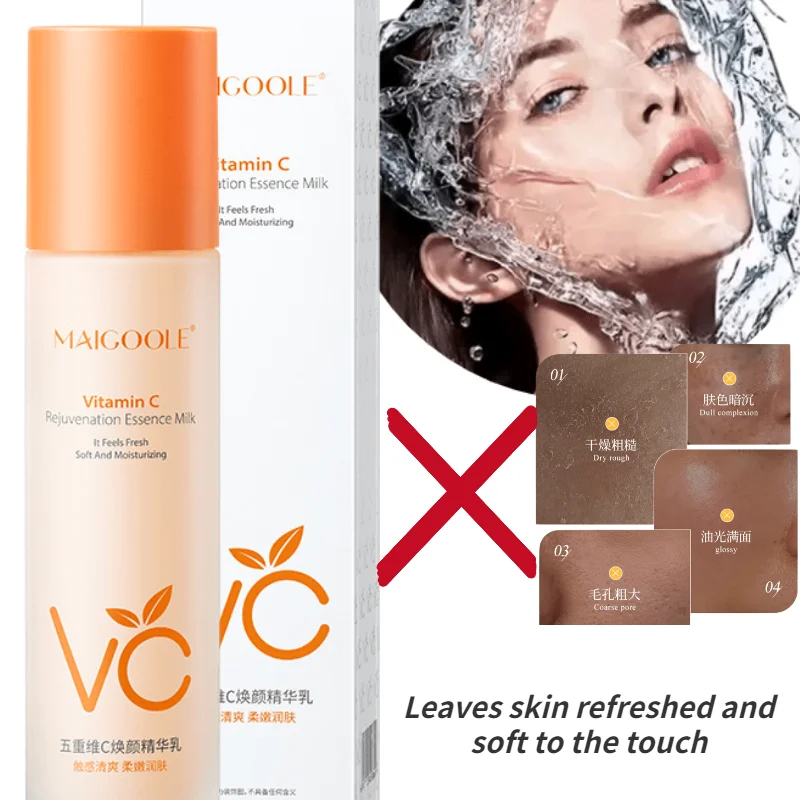 

Five-fold vitamin C rejuvenating essence water emulsion hydrating, moisturizing, brightening the face and improving dullness