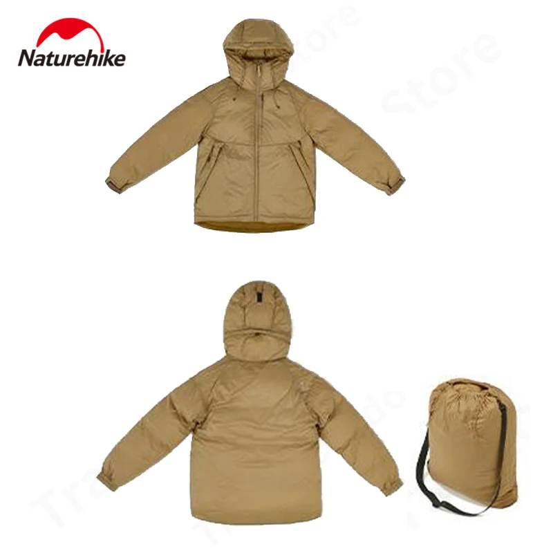 Naturehike Outdoor Camping Thickened Hooded Down Jacket Men/Women -20~-30℃ Winter Warm Hiking Coat with 6 Pockets