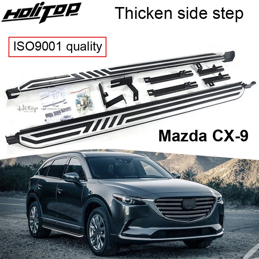 

Thicken nerf bar running board side step for Mazda CX-9 2018 2019 +, made by famous big factory, quality definitely is excellent