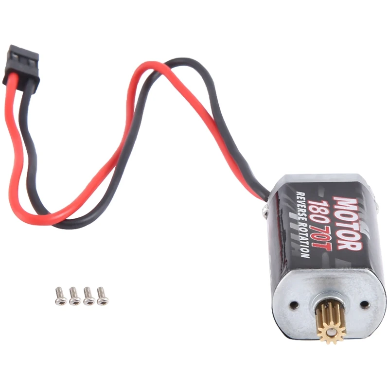 Motor escovado 180 com pinhão de aço inoxidável para atualização 1/18 RC Crawler TRX4M, acessórios 70T