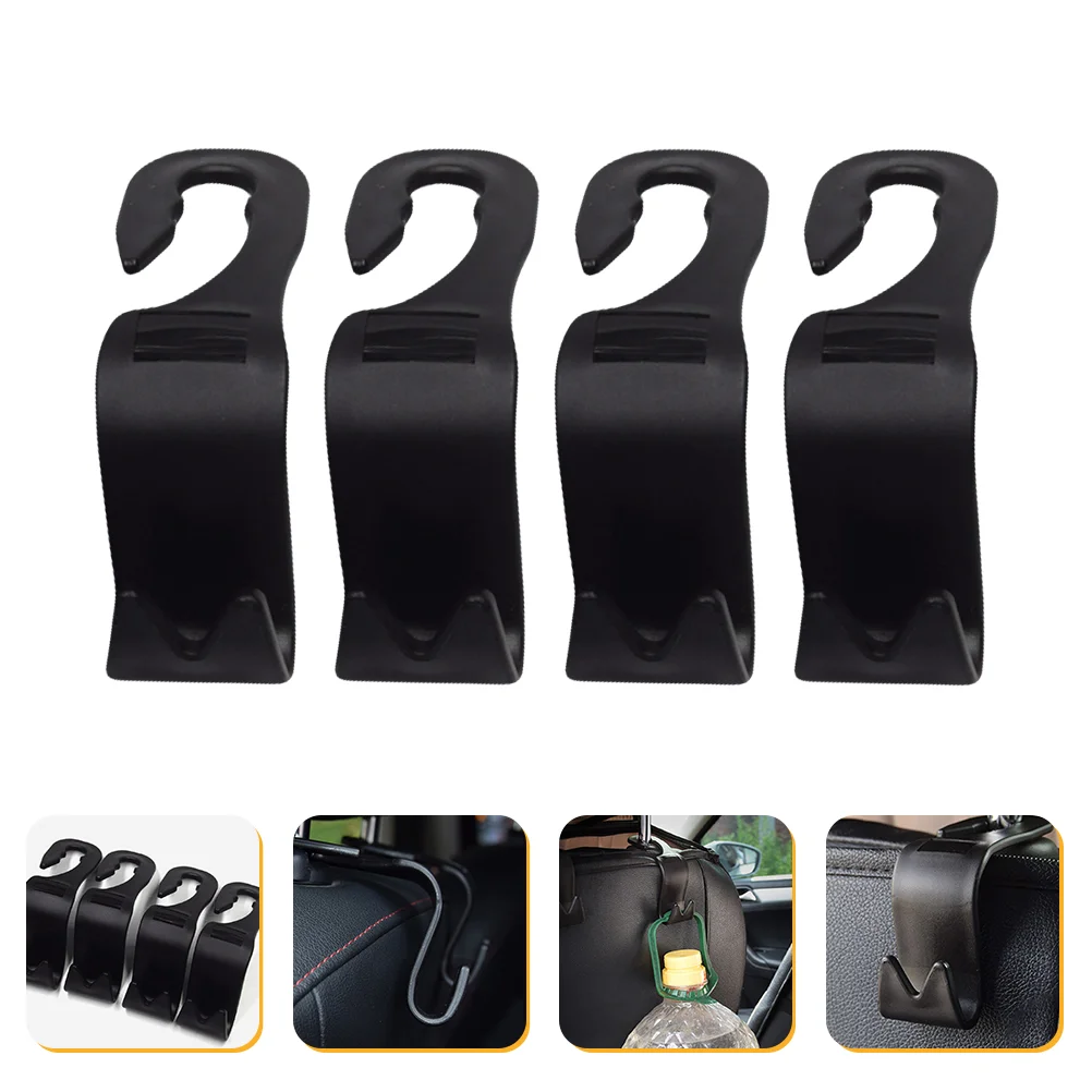 4 Pcs Purse Holder for Back Van Seat Organiser Car Hook Hooks Headrest Hangers Backseat