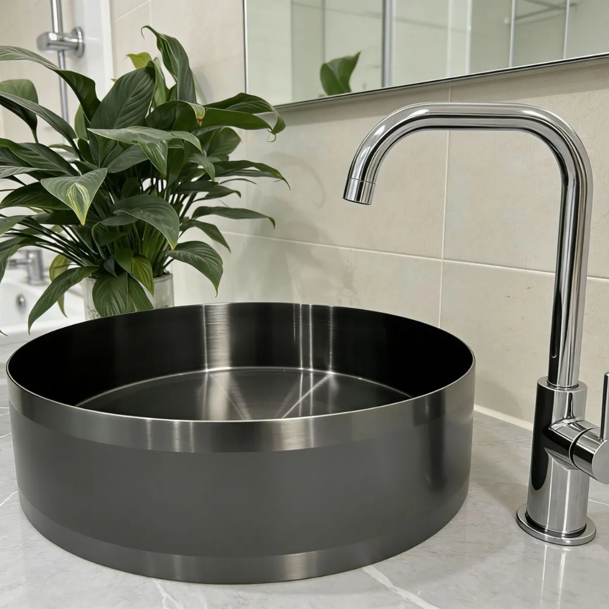 

Stainless Steel Bathroom Basin Round Basin Hotel Bed And Breakfast KTV Art Basin Hand Wash Advanced Custom