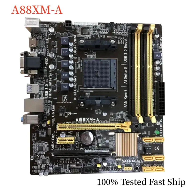 

For ASUS A88XM-A Motherboard 64GB Socket FM2/FM2+ DDR3 Micro ATX Mainboard 100% Tested Fast Ship