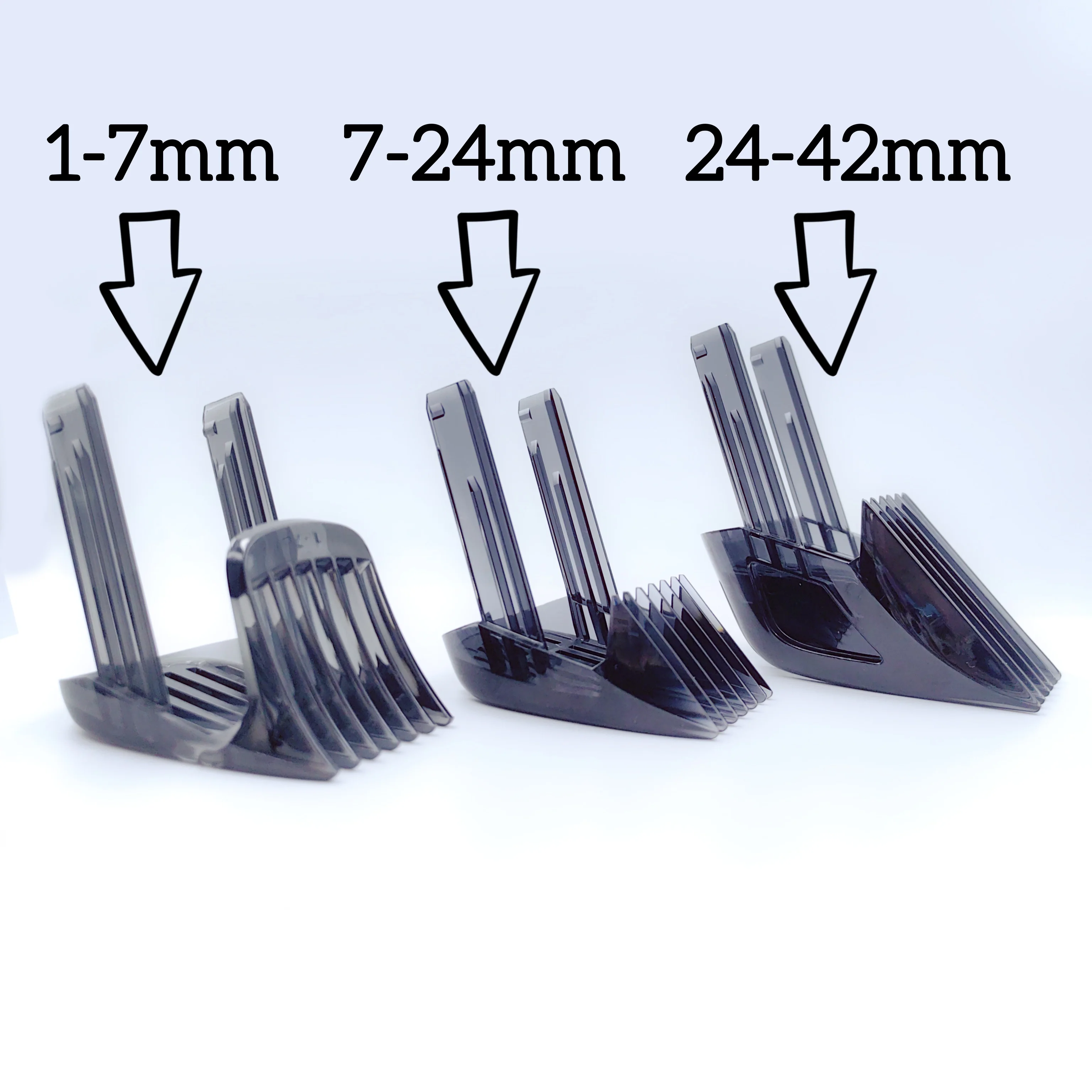 1-7mm/7-24mm/24-42mm Hair Trimmer Clipper Comb Fit For Philips Norelco Beard Trimmer Shaver HC9490 HC9450 HC9452 HC7460 HC7462