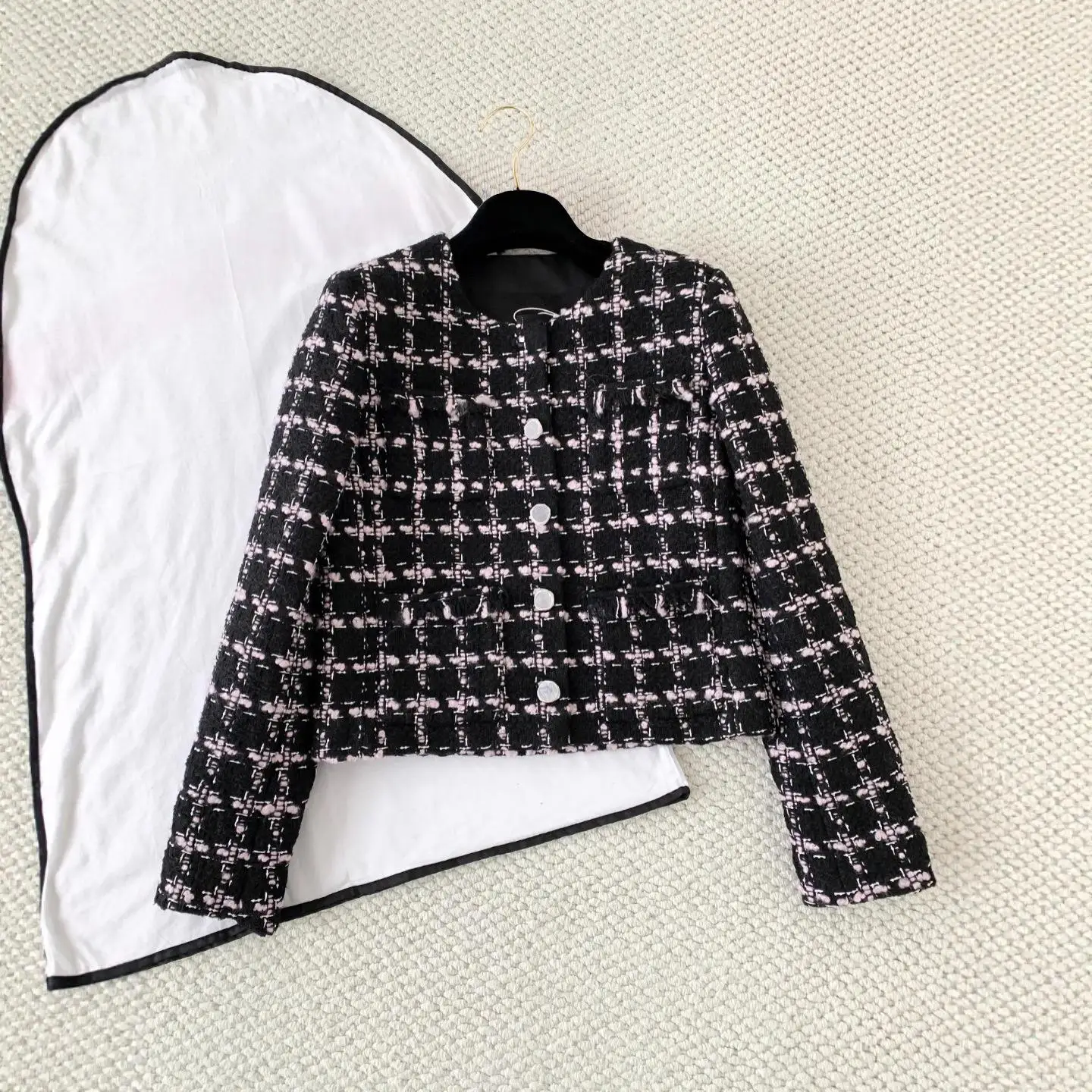 

Женское шерстяное пальто-юбка с узором, с цветочным принтом, для осени, зимы и ранней весны, новая коллекция, стильный дизайн, средняя и низкая талия, ткань ПВХ