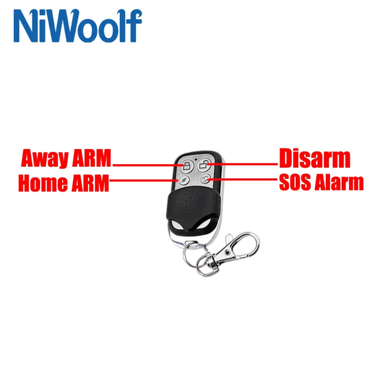 Wireless Remote Control 433MHz Arm & Disarm Button Metal Remote Controller For Our Home Security Burglar Alarm System