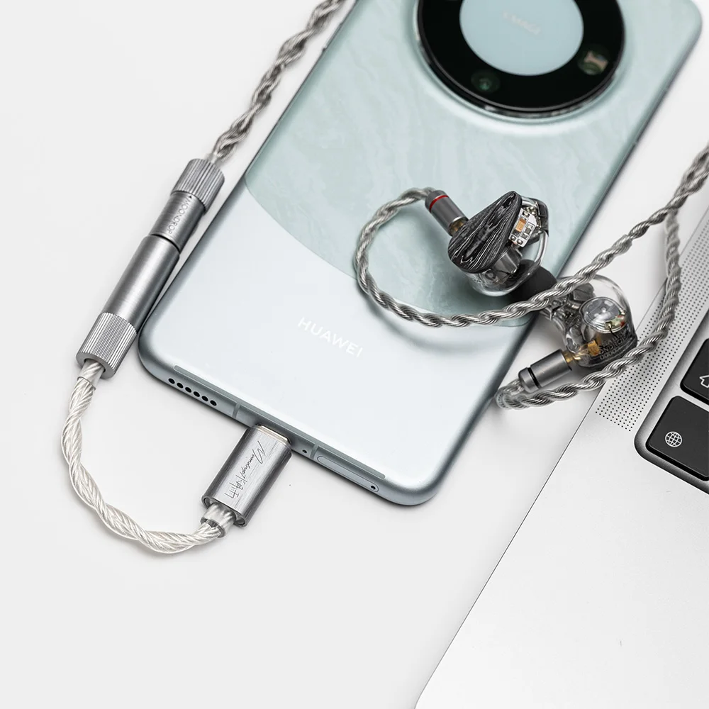 Moondrop ECHO-B متوازن USB DAC المحمولة فك مضخم ضوت سماعات الأذن IEM AMPs المحمول دونغل نوع C إلى 4.4 مللي متر محول