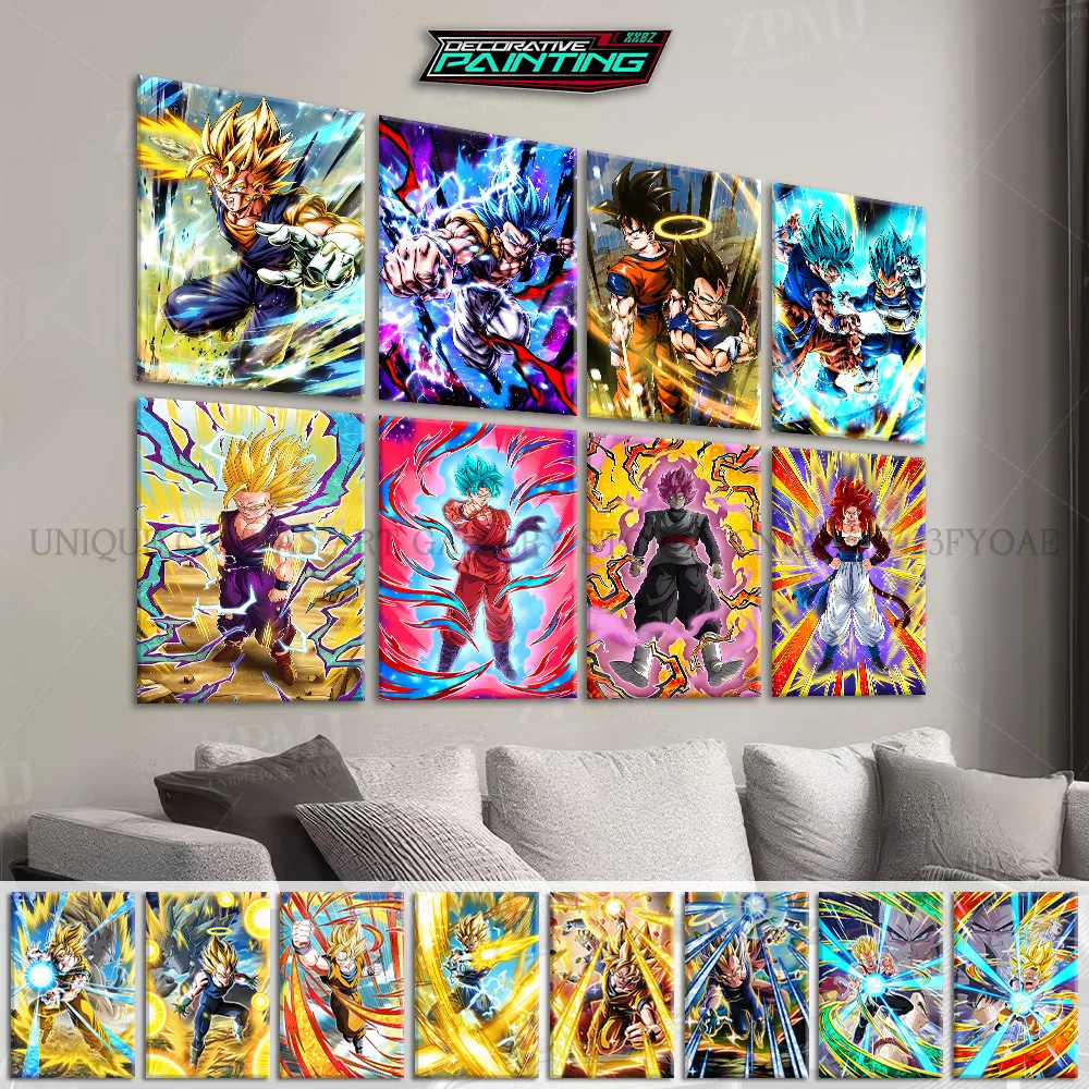 

Знаменитый аниме-принт, холст, домашний декор, настенная живопись, плакат Сон Гоку, HD, современная картина, безрамная для фанатов Dragon Ball