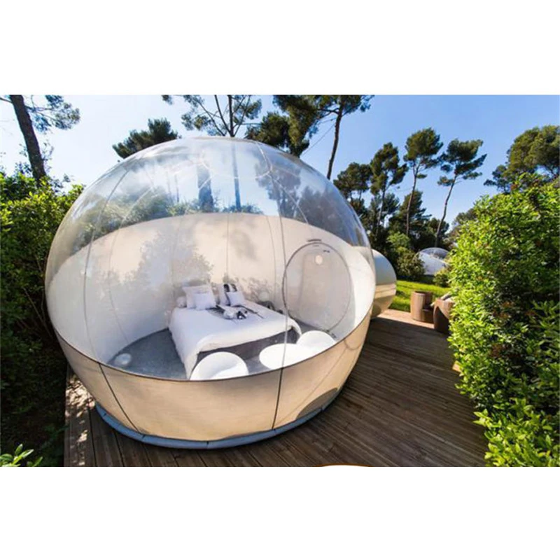 Outdoor Camping Transparent Inflatable Bubble Tent Hemispheres Clear House Garden Cabin Lodge Starry Sky  Dome With Free Blower