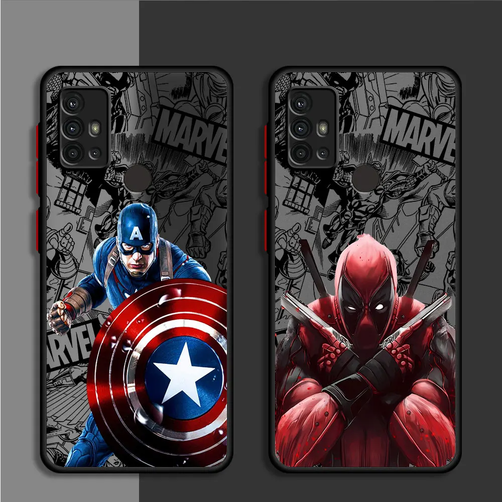 Soft Cover Case for Samsung Galaxy A51 A52 5G A50s A71 A50 A12 A31 A32 A70 A70s A30 A21s Marvel Avengers Spiderman Ironman