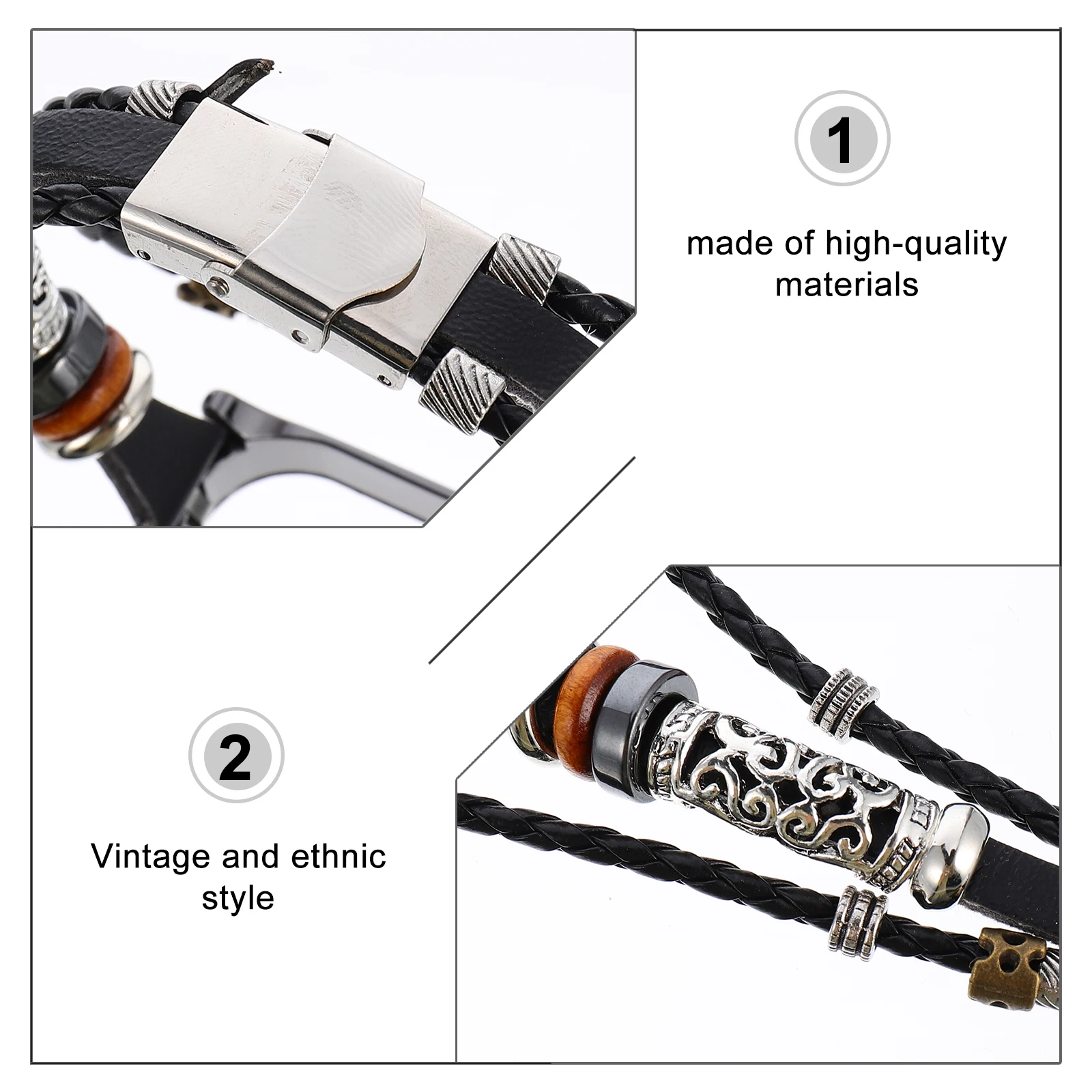 

5 Nfc Strap Vintage Ethnic Style Metal Buckle Diy Replacement Band Wristband Compatible With Xiaomi Smart