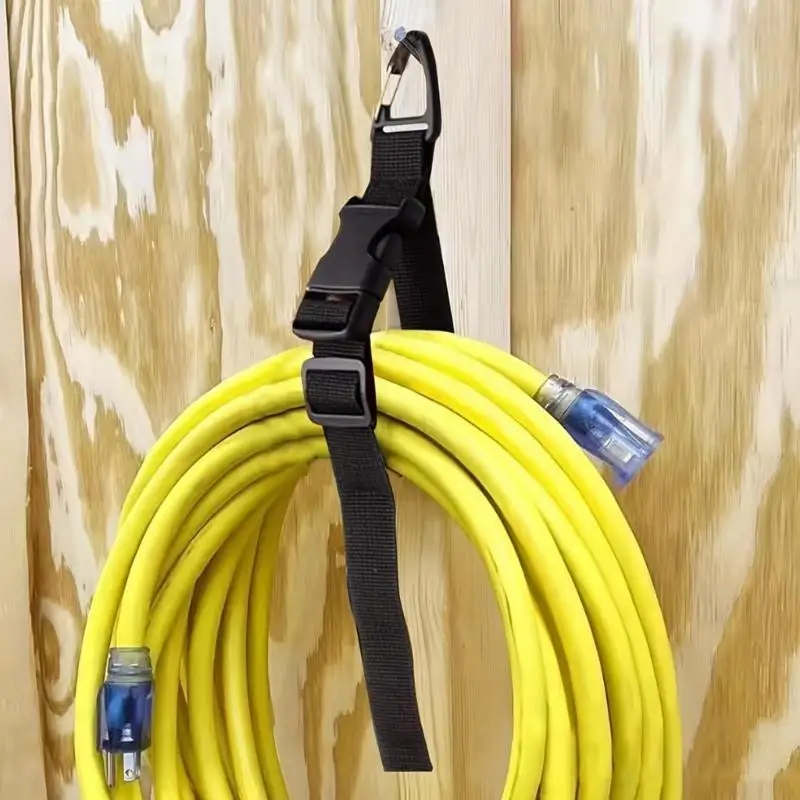 652F 12lots Extension Cord Holder Organizers Car Trunk Tool Heavy Type Hook Storage Strap for House Basement Garage