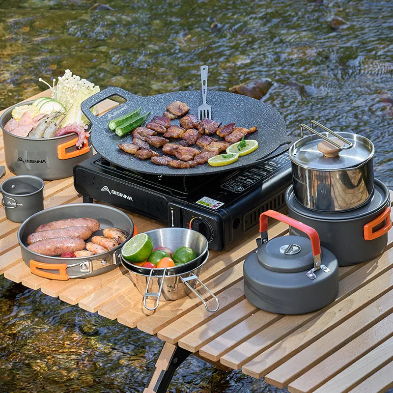 

Outdoor Camping, Frying Pan, Barbecue Pan, Barbecue Meat, Casserole, Barbecue Pan, Iron Plate, Wok, Household Rice Stone