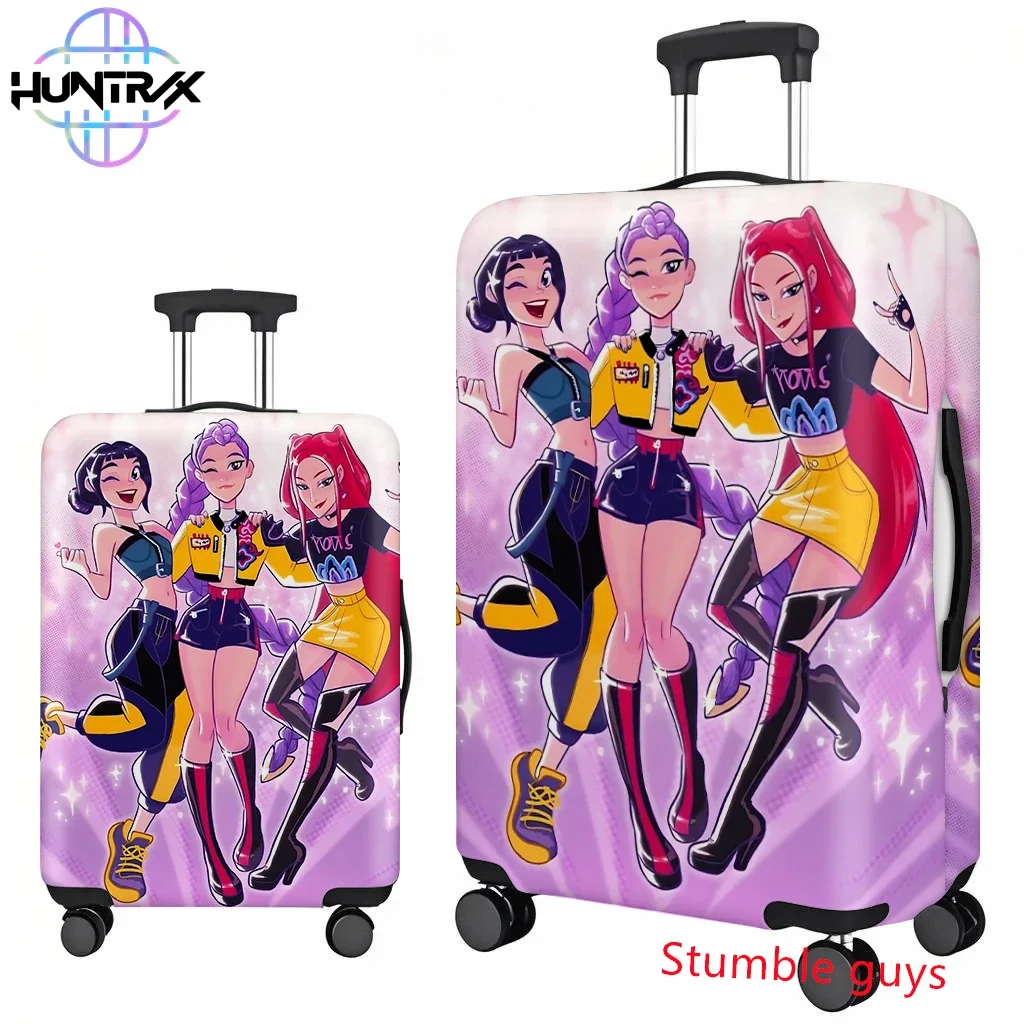 غطاء الأمتعة Demon Hunters Anime Kpop يناسب حقائب السفر الناعمة مقاس 18-32 بوصة