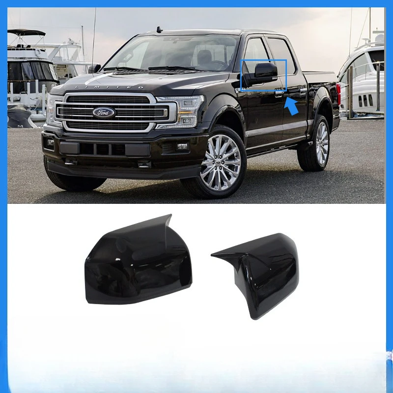 

Пара автомобильных наклеек на боковое зеркало заднего вида, крышка крыла для Ford F150 F-150 15-20, внешняя дверь, чехол заднего вида, отделка из углеродного волокна