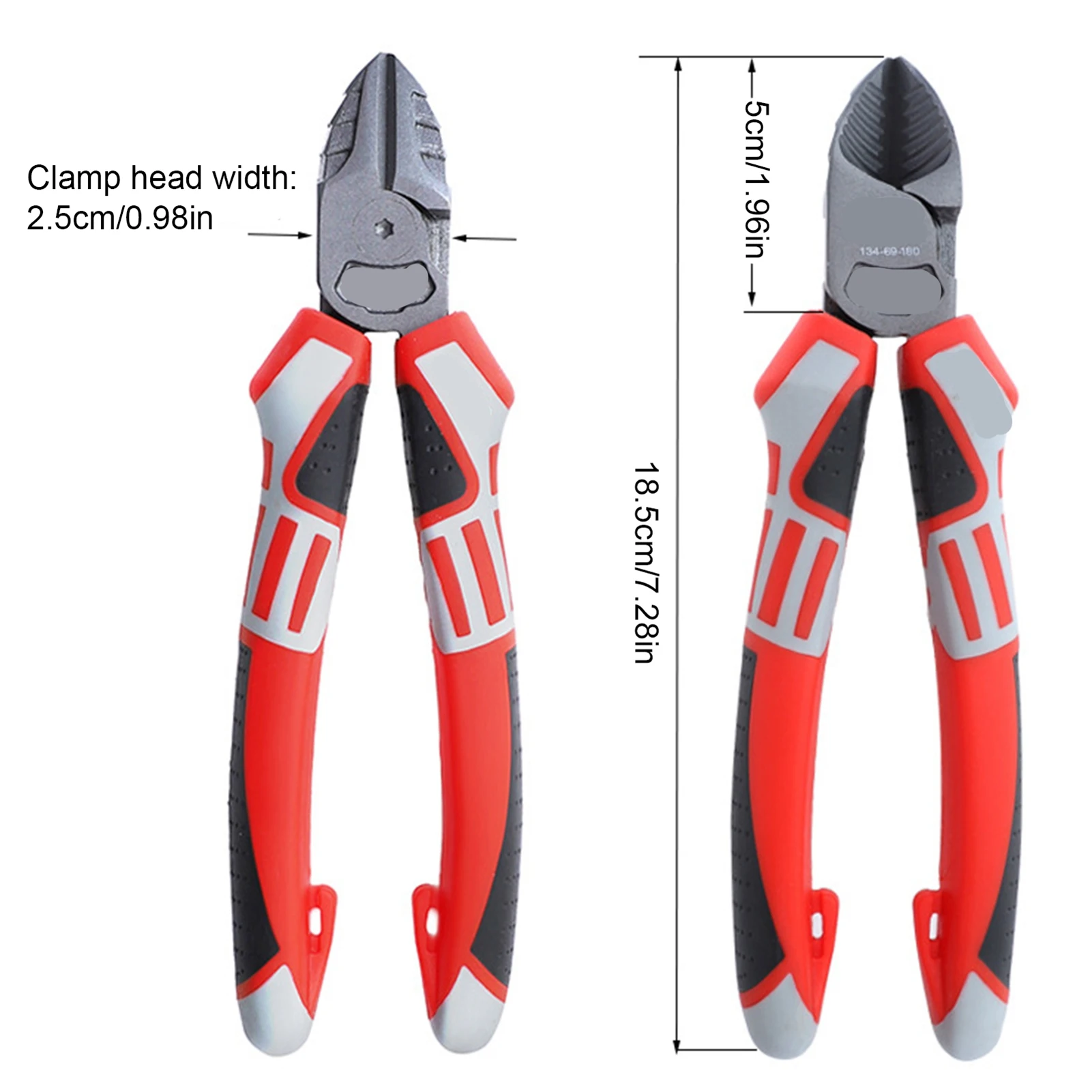 Diagonal Pliers Wire Cutters Clamp 7'' Red High Qualit 140-69-180 Electrician Thickened Head Hand Tools Alloy Needle Nose Nipper