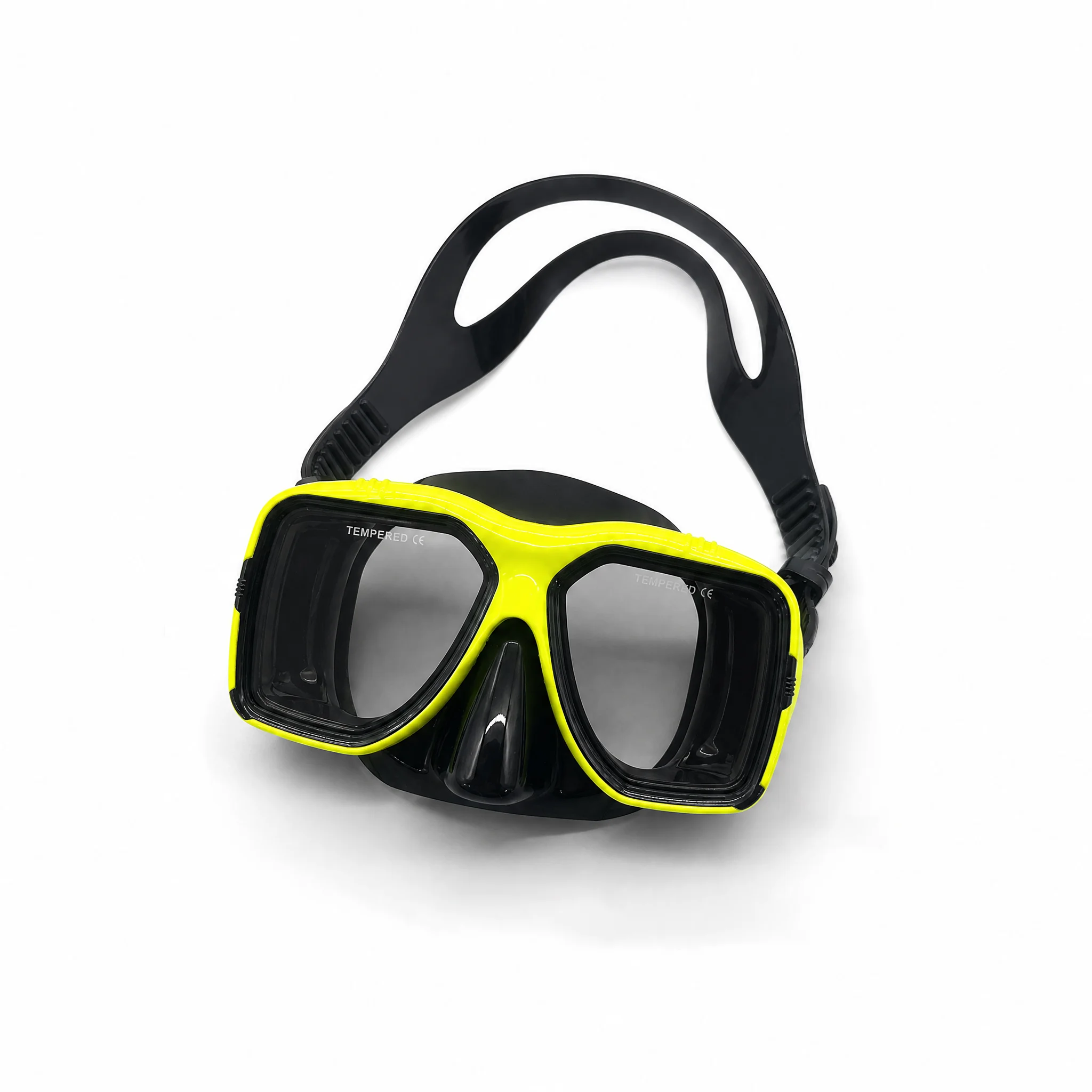 Snorkeling Mask with Nose Clip HD Tempered Glass Panoramic View Unisex Diving Mask for Snorkeling Swimming Water Sports