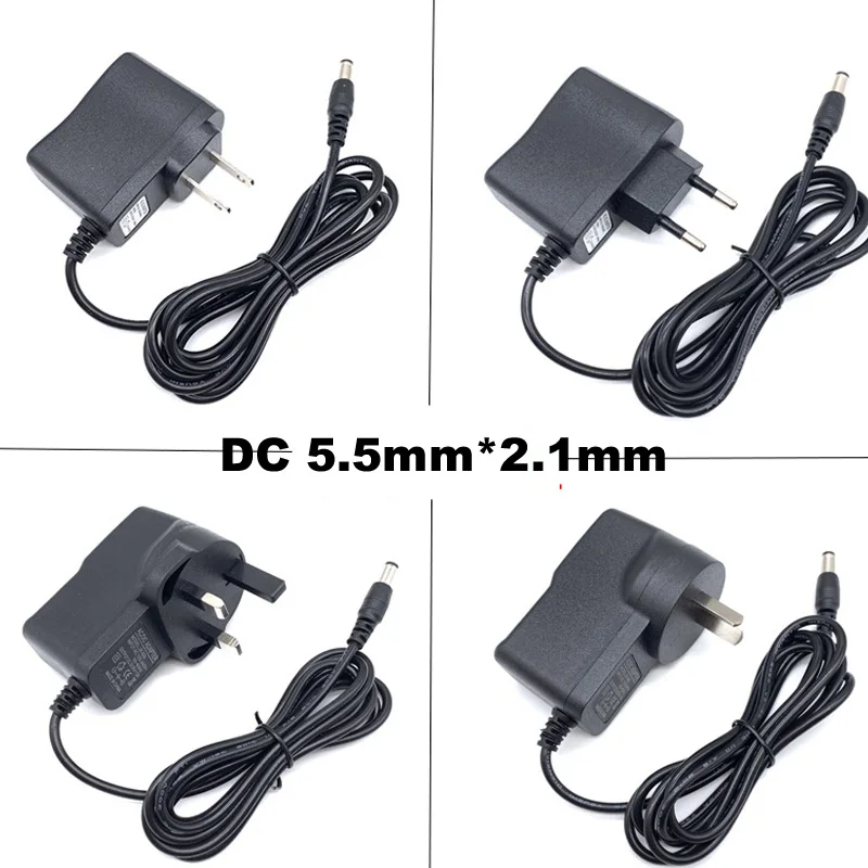 AC Power Supply 110-240V DC 3V/5V/6V/9V/12V/15V/24V/0.5A/1A/2A Converter DC 5.5mm*2.1mm 5521 Charger switching LED light strip