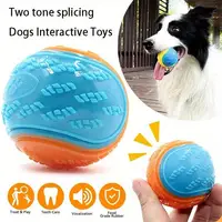 Juguete de Pelota para Perros de TPR Suave con Sonido - Juguete para Mascotas Resistente a Mordeduras para Limpieza Dental, para Perros, Juego Interactivo de Masticación, Suministros de Entrenamiento para Cachorros