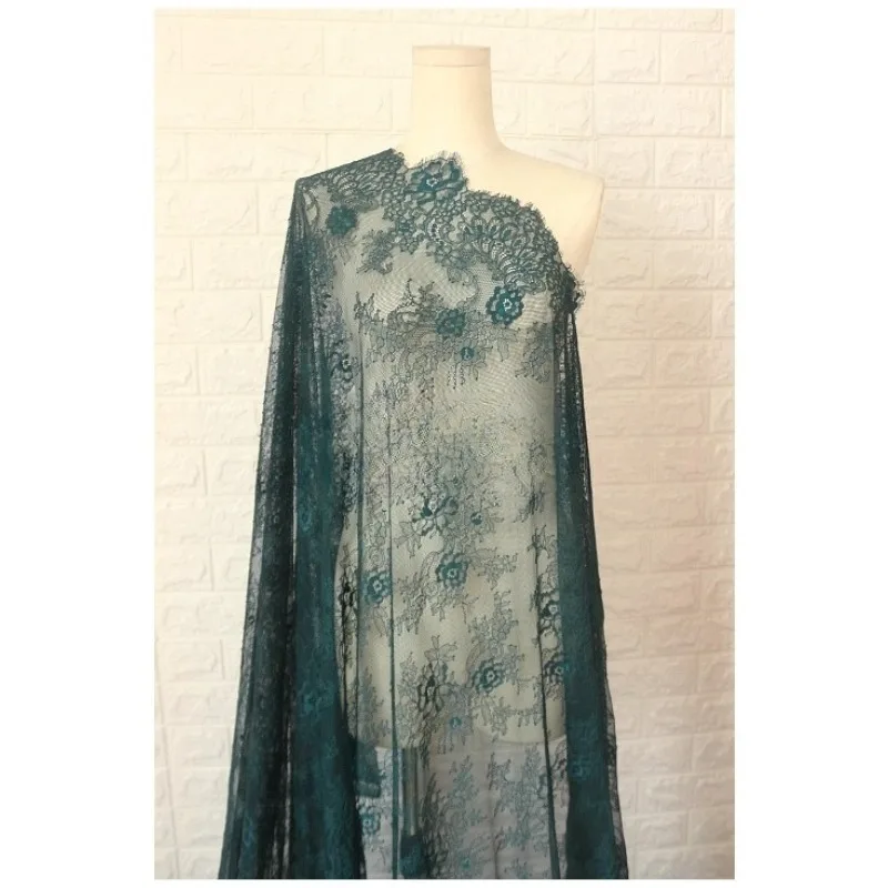 새로운 고품질 속눈썹 레이스 자수 원단 DIY 홈 섬유 커튼 장식 고급 웨딩 드레스 의류 액세서리