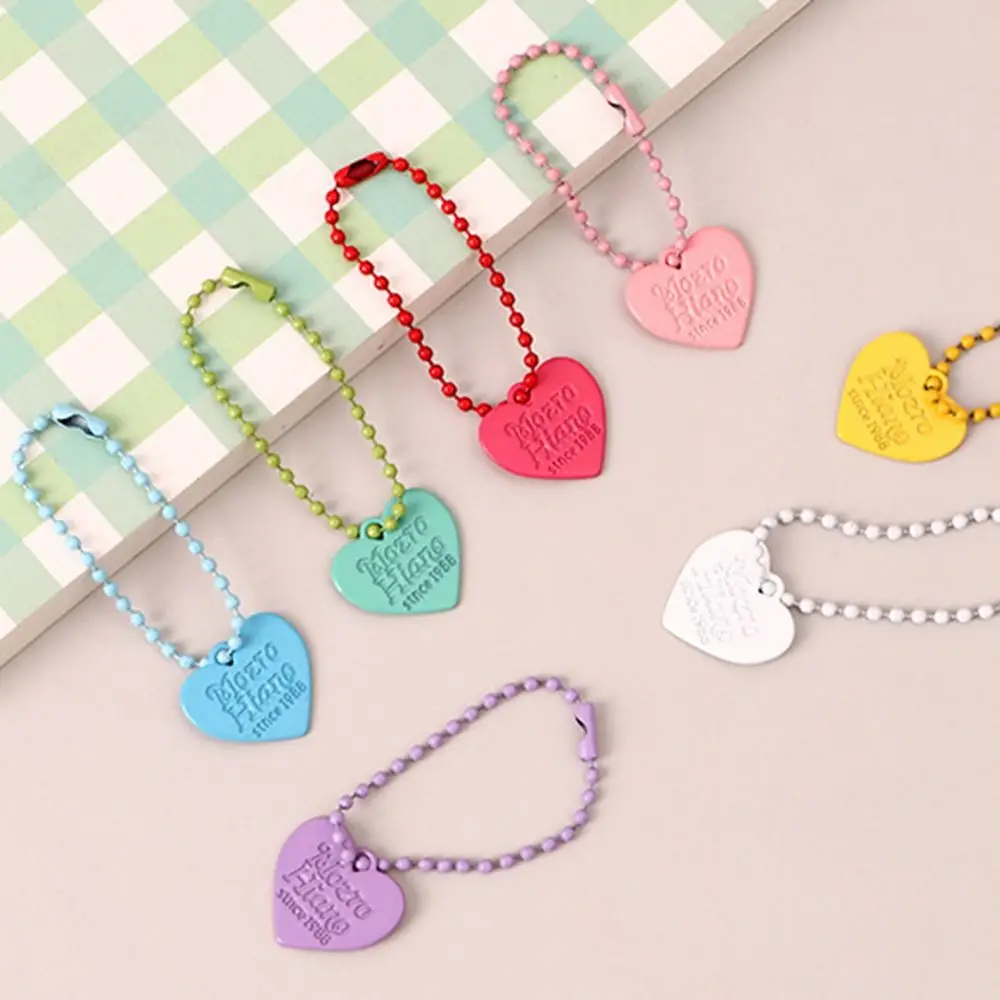 Portable Colorful Heart Keychain Fashion Y2K Love Pendant Keyring Kawaii Creative Bag Key Chain Car