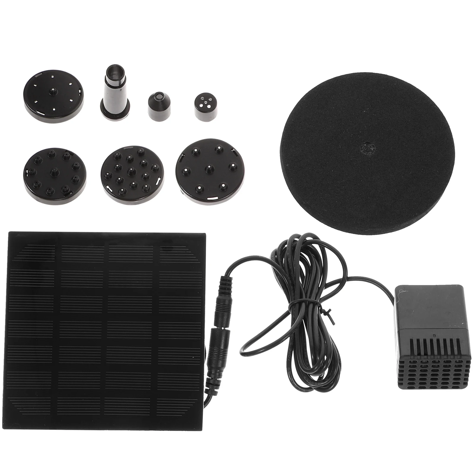 

Fountain for Pond Garden 200L/H Submersible Solar Powered Pump Kit 4 Spray Heads Solar Powered Fountain Pump Waterfall Outdoor