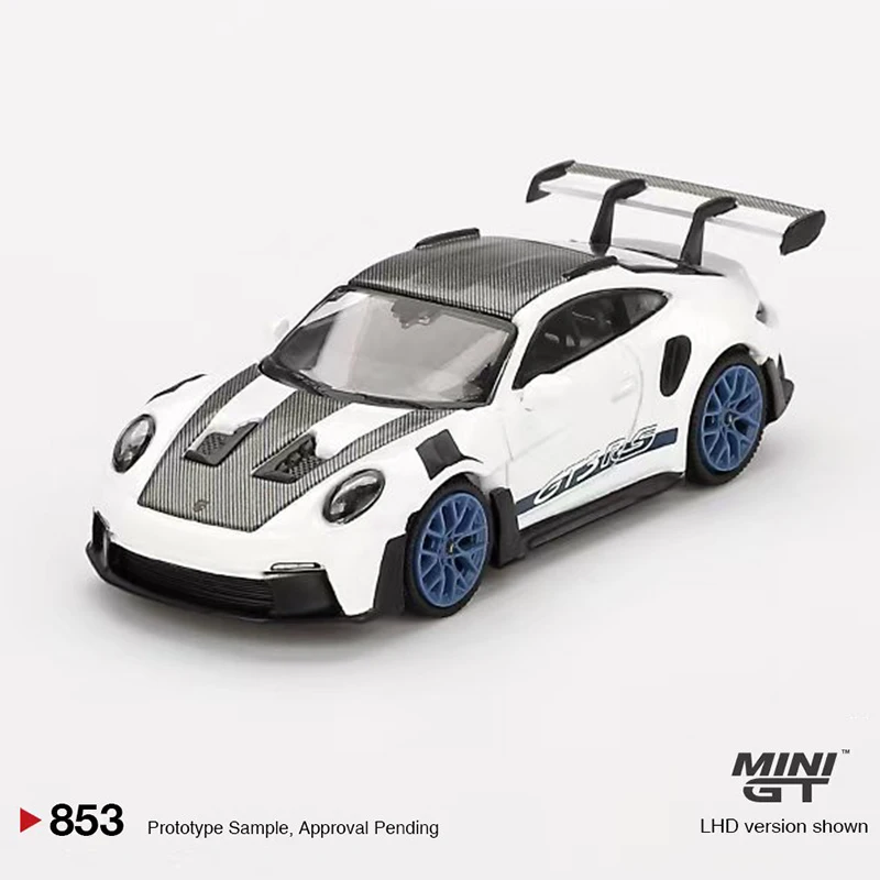 

Литой коллекционный миниатюрный игрушечный мини-браслет 992 GT3RS Weissach посылка Белый Синий 853