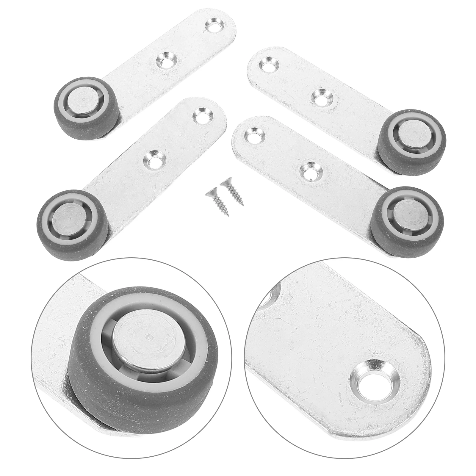 

4pcs Door Bottom Wheel: Heavy Duty Sliding Door Roller For Smooth Silent Operation High Load Capacity Anti-Wear Furniture
