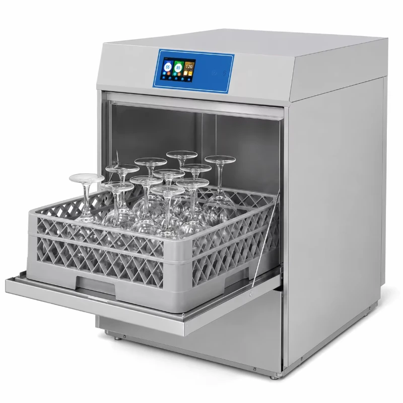 Professional Auto-Fill Portable Dishwasher Housing 380V 9.8KW Electric Powered with English Silk Screen Printing