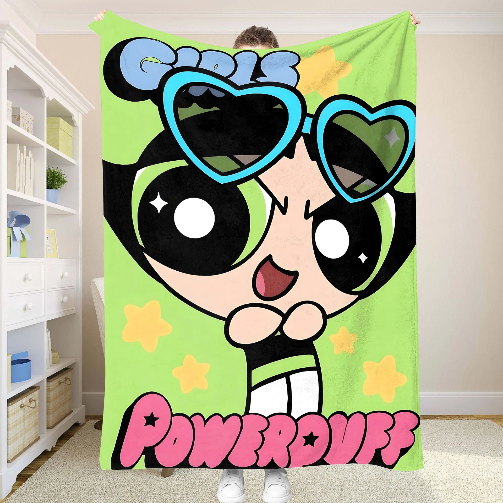 رقيق البطانيات الناعمة والمفارش قوة الفتيات بطانية سرير الصيف المعزي المفرش أنيمي ديكور المنزل قيلولة التبريد #3