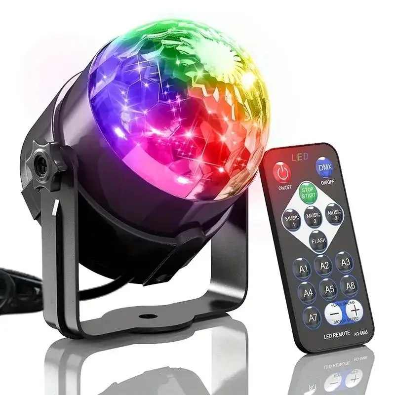 Sound Activated KTV Stage Lights LED Laser Strobe Beam Lights Smart DJ Disco Light Show Decorative Lamp for Party Car Club Bar