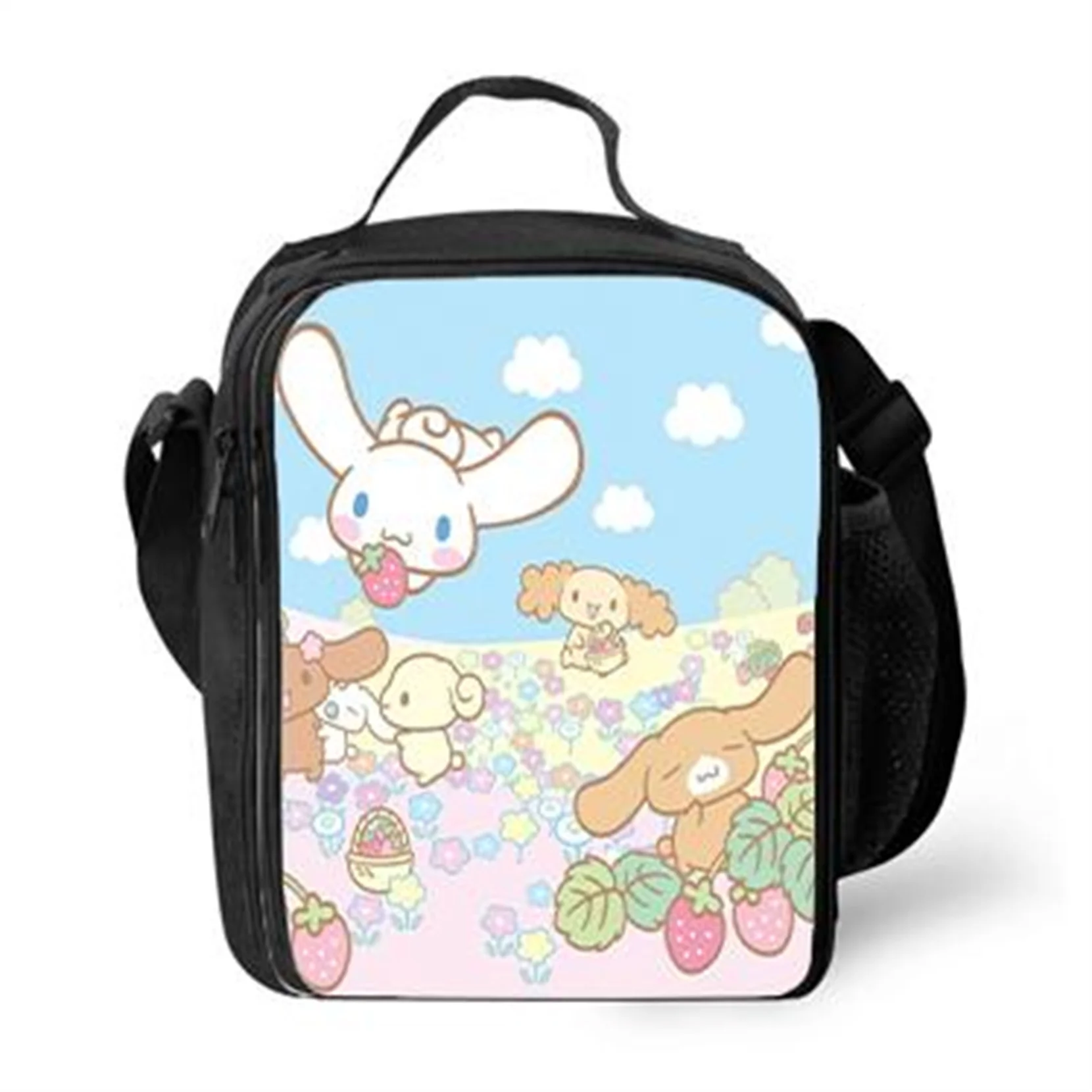 Elementary Kid Cute Classic Lunch Tote,Cinnamoroll Reusable Thermal Bag Cartoon Picnic Bag  for School