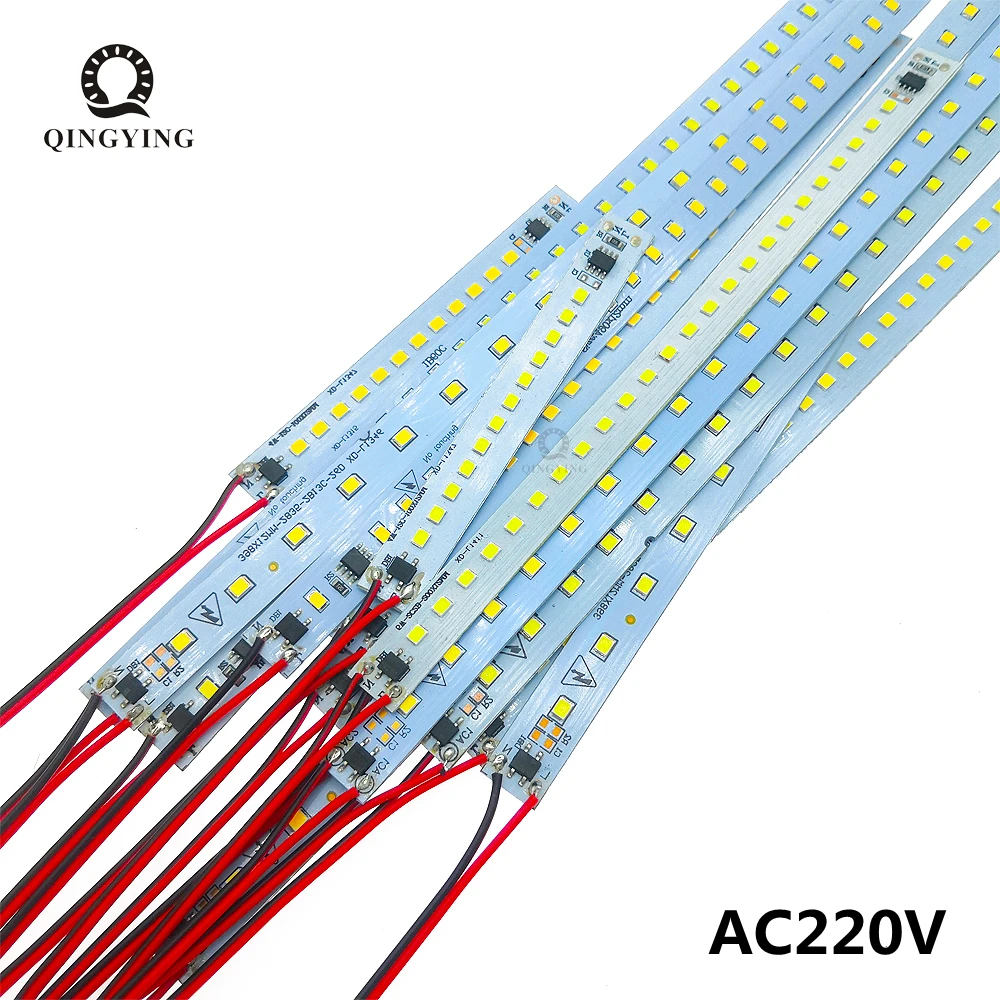 5 sztuk-20 sztuk AC220V LED PCB światła 10CM 20CM 30CM 40CM 50CM 4W-8W ciepły/naturalny/zimny biały SMD2835 twarda taśma LED o wysokiej jasności
