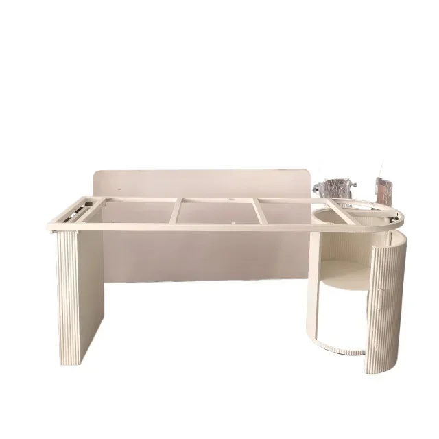 Cream style tea table tea table, base marble, bracket carbon steel island, table cylindrical table foot