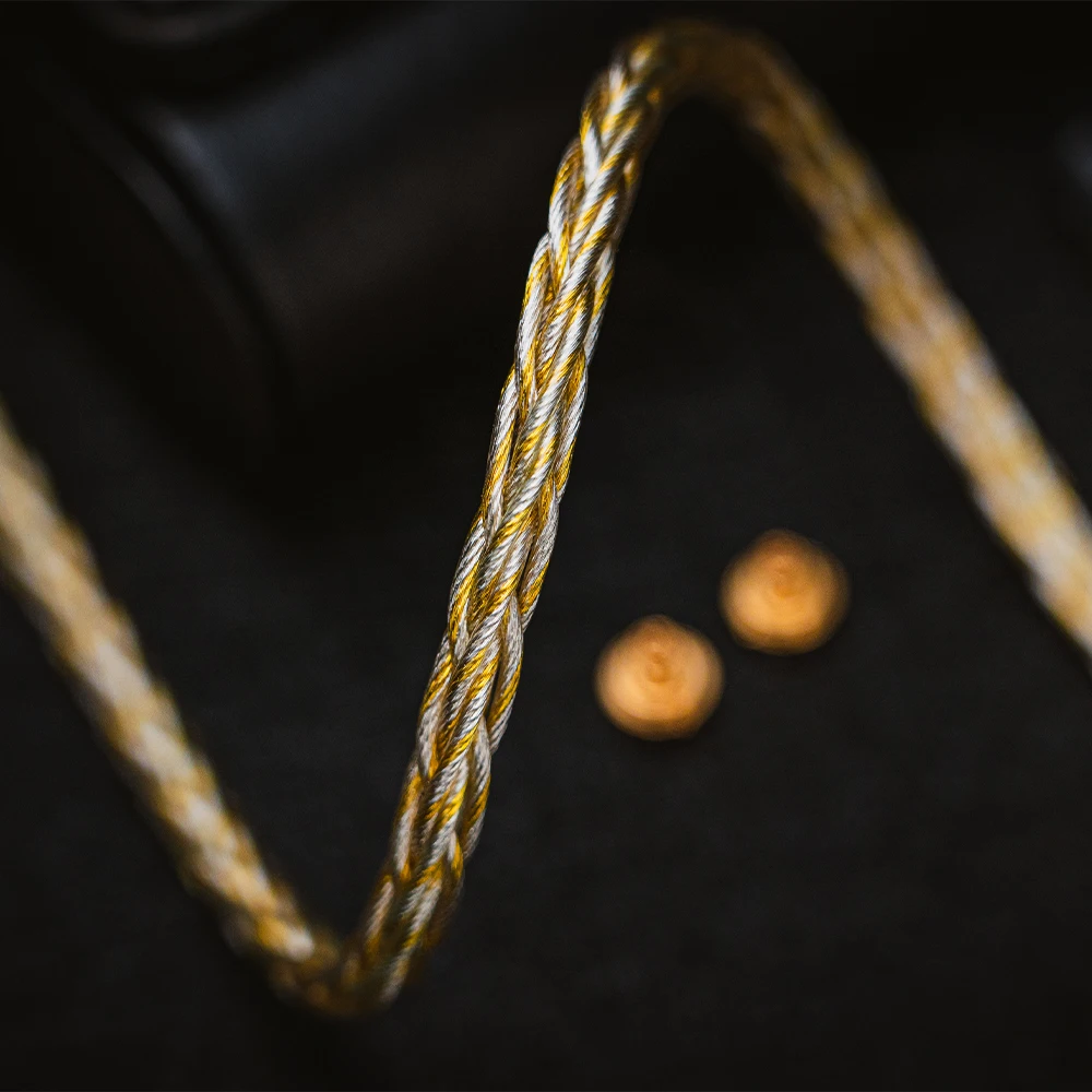 Кабель для обновления наушников Kinera MIA 6N, монокристаллическая медь, посеребренный, 3,5 мм, 4,4 мм, съемный разъем 0,78 2-контактный/разъем MMCX