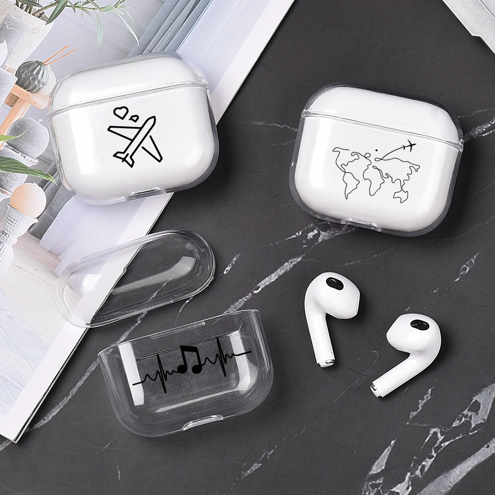 For AirPods Pro 2 3 1 Case Hard Plastic Clear Transparent Case for AirPods Pro2 AirPod Pro 2nd Gen Case Earphone Cover Air Pods