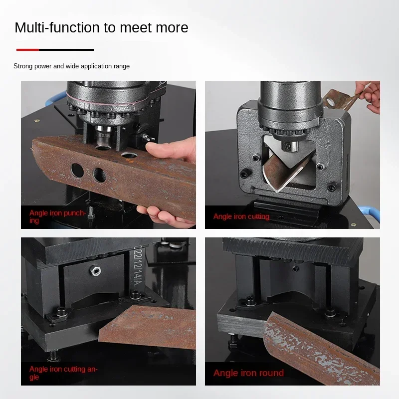 Upgrade Angle Iron Combination Processing Machine Angle Steel Punching/Cutting/Bevel/Fillet Multi-functional Hydraulic Punching