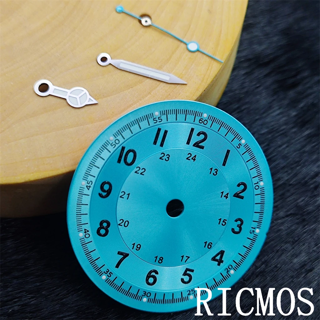 29mm numbers Marks Pilot Field Watch Dial Ice Blue c Fit NH35 NH36 ETA2824 ST2130 DG2813 Miyota 8215 Automatic Movement