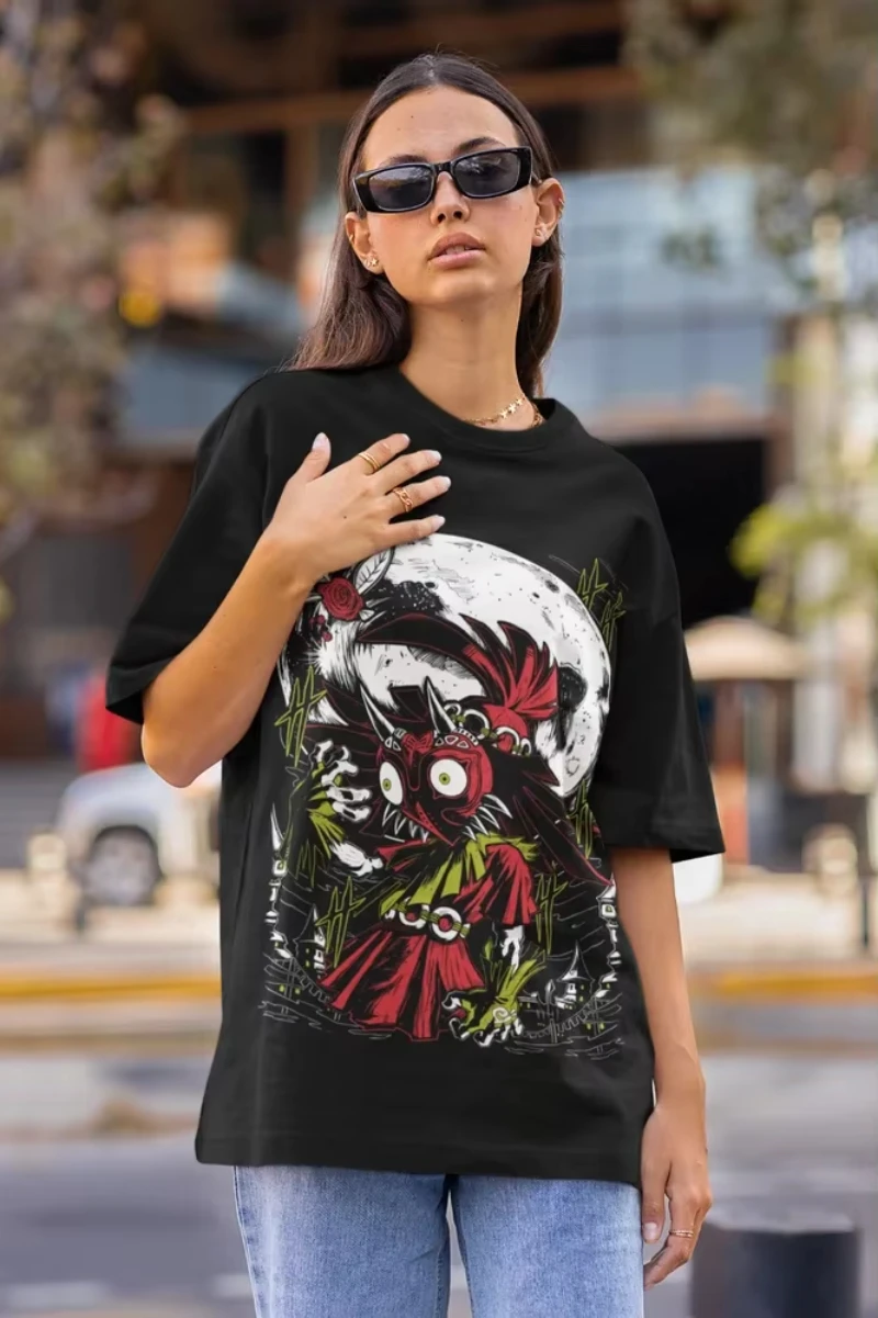

Majoras Mask T-shirt The Legend of Graphic Print Anime Gift Shirt All Size Y2k Top Graphic T Shirts Women Clothing