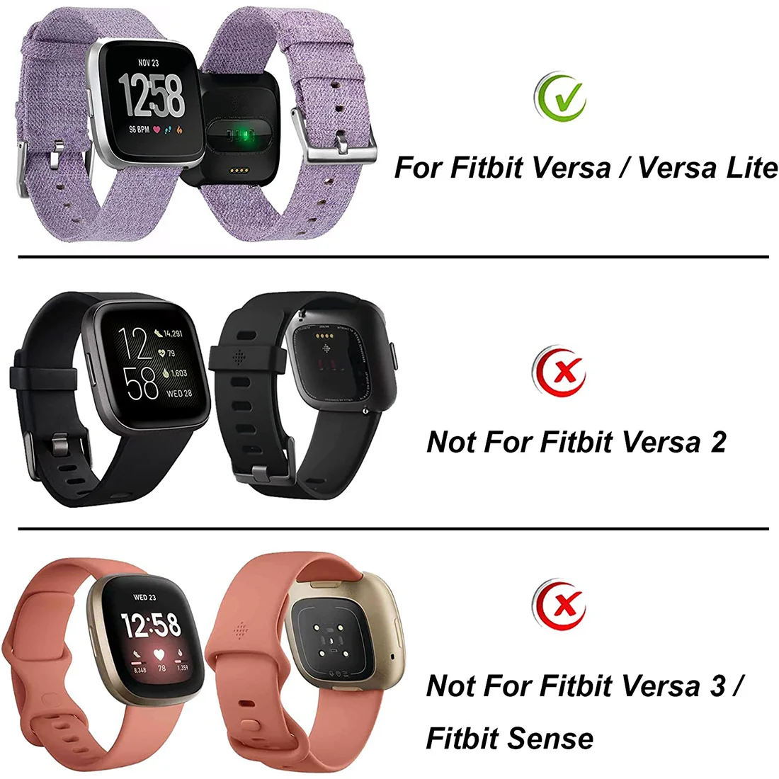 LCD Touch Monitor Display Screen for Fitbit Versa FB504 / FB505 Smart Watch Display Touch Screen Digitizer Assembly Kit